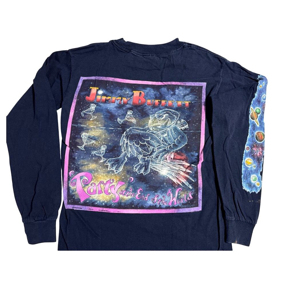 Jimmy Buffett Margaritaville Blue Long Sleeve Shirt Small Y2K
